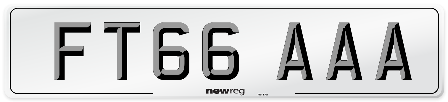 FT66 AAA Number Plate from New Reg